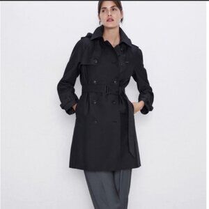 Zara Black Trench Coat